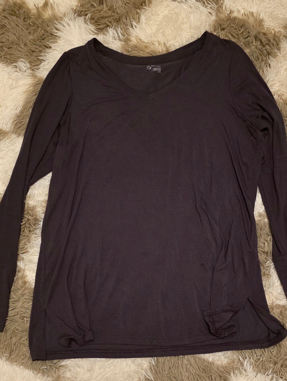 Aerie Offline Long-Sleeve V-Neck Top